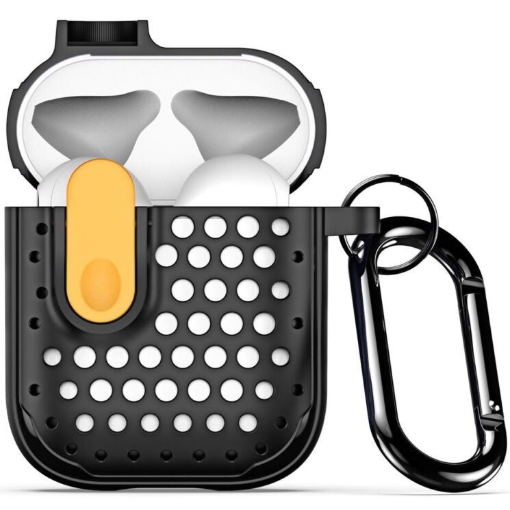 Защитный чехол DUX DUCIS PECM Series для Apple AirPods 1 / 2 - Black / Yellow: фото 1 из 19