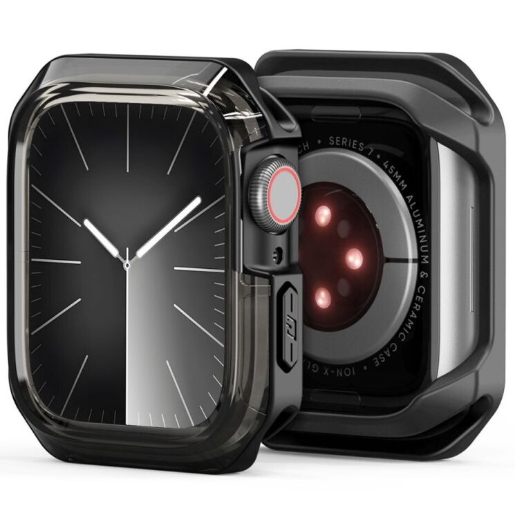 Захисний чохол Dux Ducis Tamo Series для Apple Watch 44 mm / SE 44 mm - Translucent Black: фото 2 з 11