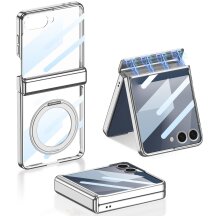 Защитный чехол GKK Hinge Magnetic для Samsung Galaxy Flip 7 - Silver: фото 1 из 10