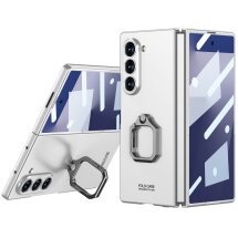 Захисний чохол GKK Ring Shell для Samsung Galaxy Fold 7 - Silver: фото 1 з 11