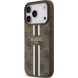 Защитный чехол Guess 4G Printed Stripes MagSafe для iPhone 17 Pro (GUHMP17LP4RPSW) - Brown (403262Z). Фото 3 из 9