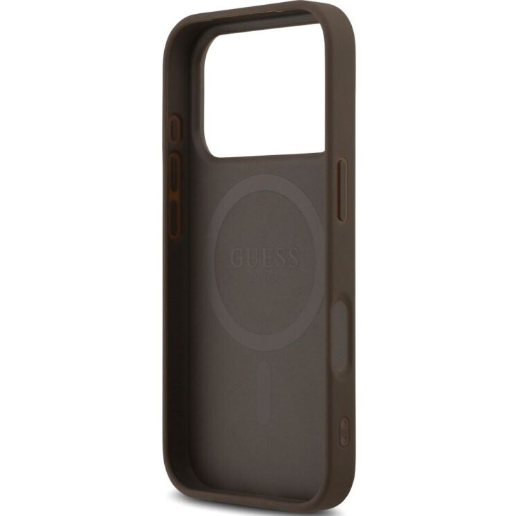 Защитный чехол Guess 4G Printed Stripes MagSafe для iPhone 17 Pro (GUHMP17LP4RPSW) - Brown: фото 7 из 9