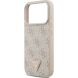 Защитный чехол Guess Leather 4G Triangle Strass MagSafe для iPhone 17 Pro (GUHMP17LP4TDPLP) - Pink (403270P). Фото 6 из 9