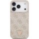 Защитный чехол Guess Leather 4G Triangle Strass MagSafe для iPhone 17 Pro (GUHMP17LP4TDPLP) - Pink (403270P). Фото 2 из 9