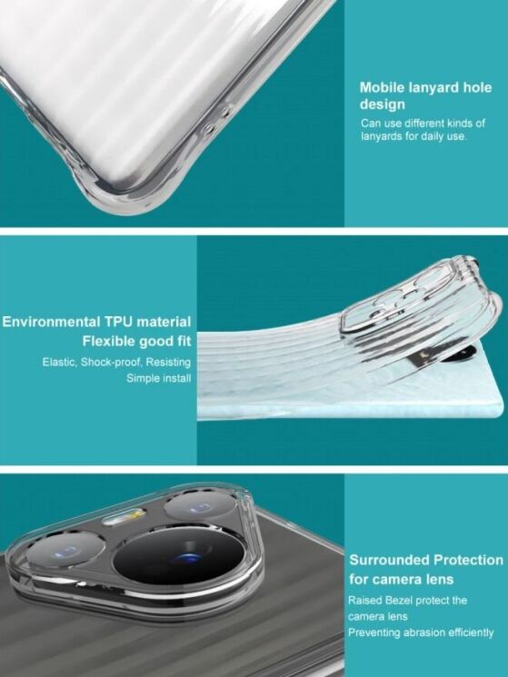Защитный чехол IMAK Airbag MAX Case для Honor 200 Pro - Transparent: фото 7 из 10