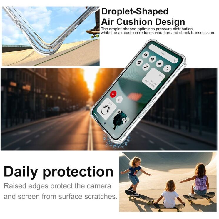 Захисний чохол IMAK Airbag MAX Case для Nothing Phone (3) - Transparent: фото 5 з 11
