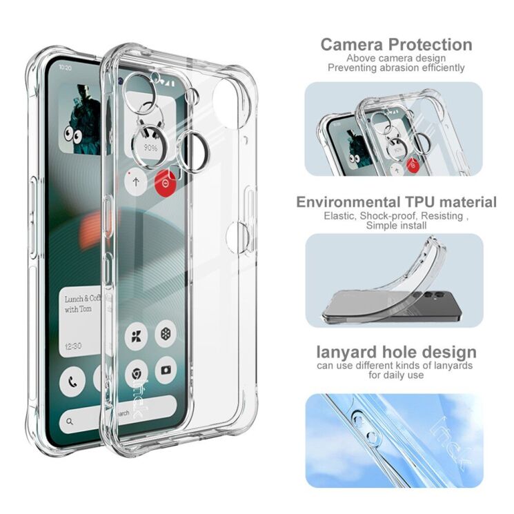 Захисний чохол IMAK Airbag MAX Case для Nothing Phone (3) - Transparent: фото 3 з 11