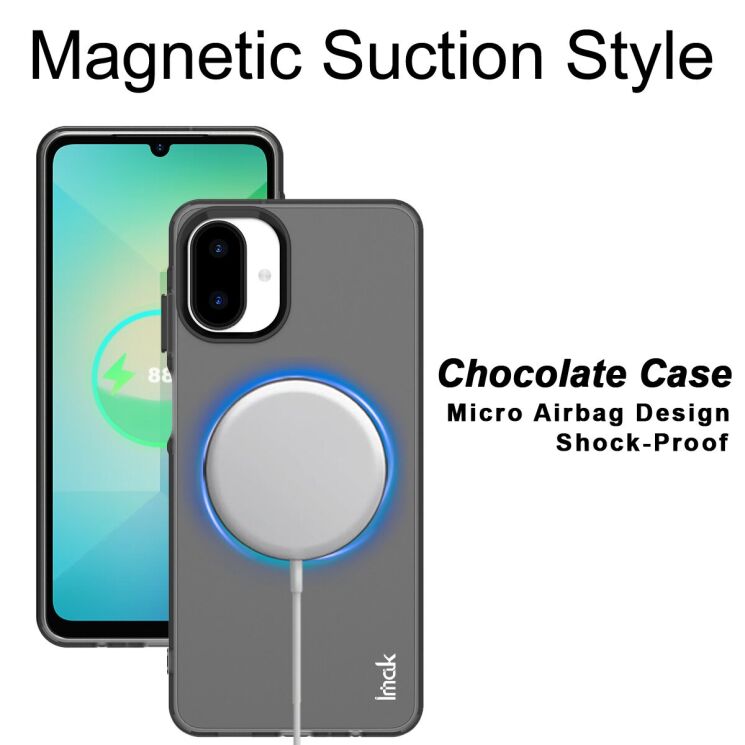 Захисний чохол IMAK Candy Series Magnetic для Samsung Galaxy A07 (A075) - Black: фото 3 з 9