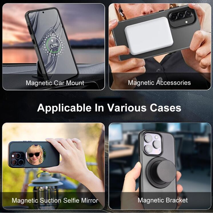 Захисний чохол IMAK Candy Series Magnetic для Samsung Galaxy A07 (A075) - Black: фото 8 з 9