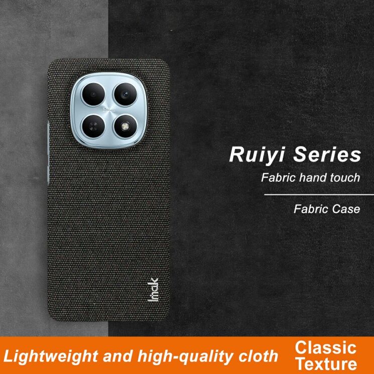 Защитный чехол IMAK Fabric Case для Xiaomi Redmi Note 15 (4G/5G) / Poco M8 5G - Dark Grey: фото 3 из 8