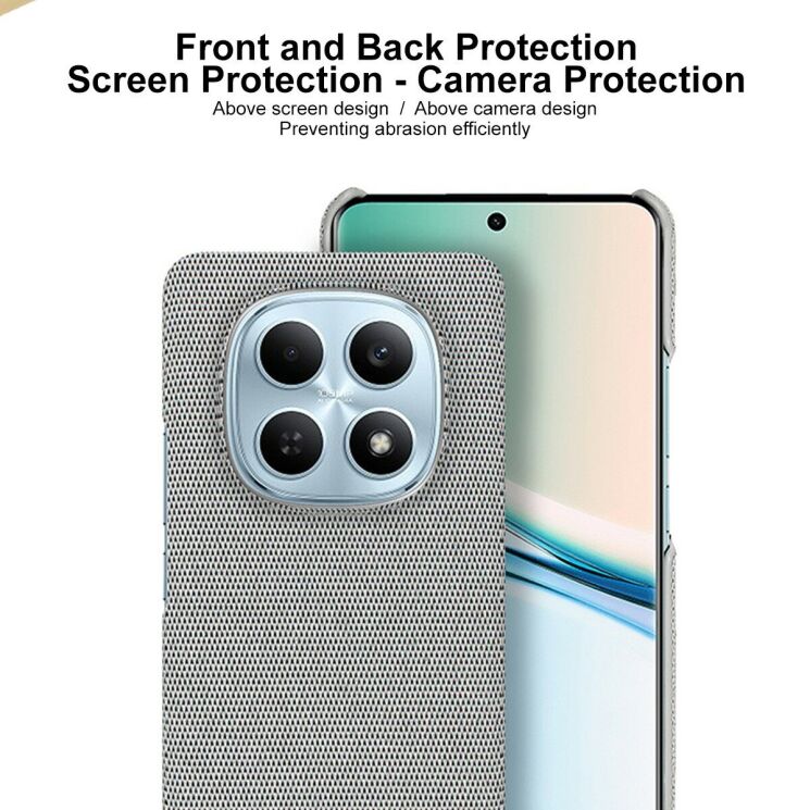 Защитный чехол IMAK Fabric Case для Xiaomi Redmi Note 15 (4G/5G) / Poco M8 5G - Dark Grey: фото 6 из 8