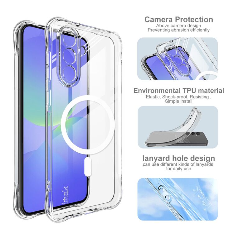 Защитный чехол IMAK Space Shield MagSafe для Samsung Galaxy A56 (A566) - Transparent (380120T) Защитный чехол IMAK Space Shield MagSafe для Samsung Galaxy A56 (A566) - Transparent: фото 9 из 10