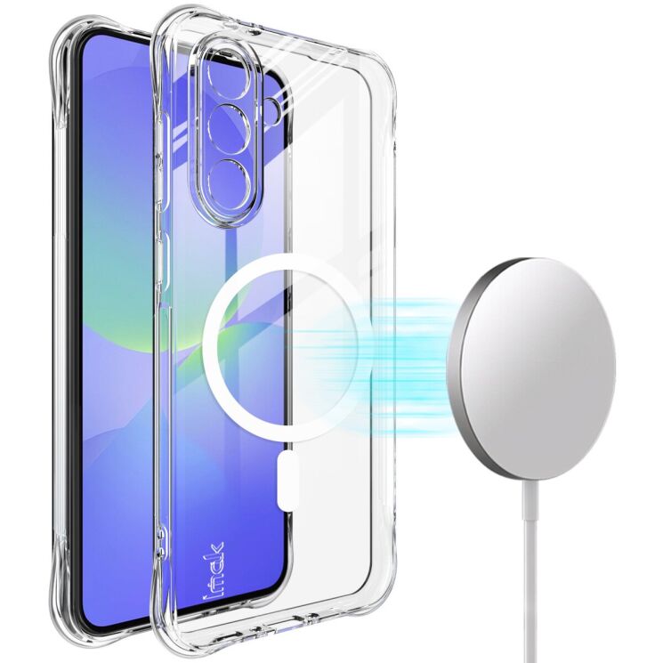 Защитный чехол IMAK Space Shield MagSafe для Samsung Galaxy A56 (A566) - Transparent (380120T) Защитный чехол IMAK Space Shield MagSafe для Samsung Galaxy A56 (A566) - Transparent: фото 1 из 10