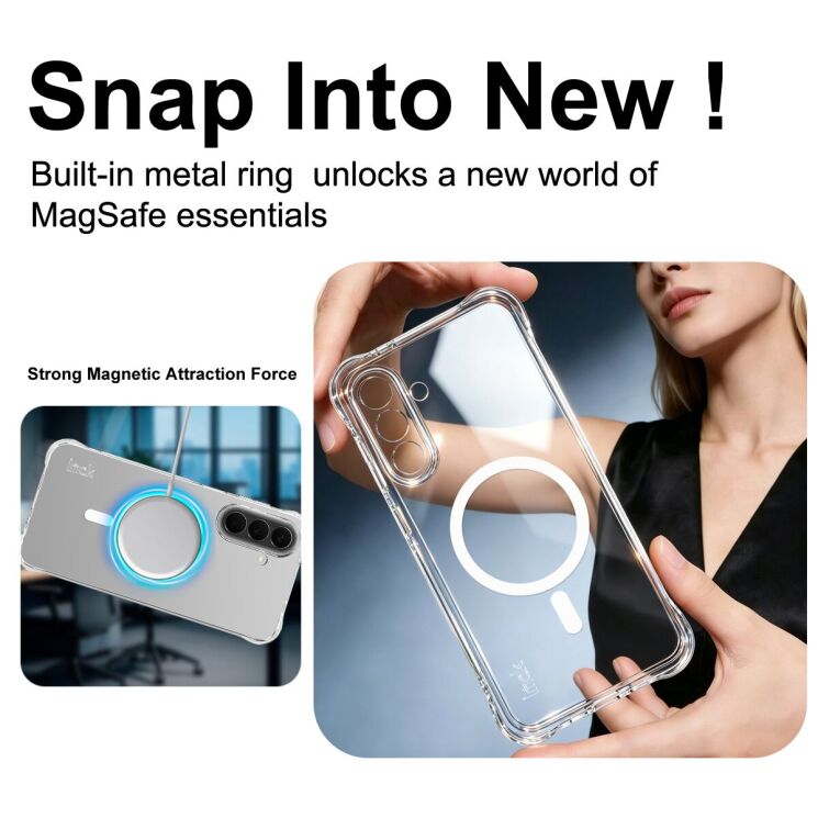 Защитный чехол IMAK Space Shield MagSafe для Samsung Galaxy A56 (A566) - Transparent (380120T) Защитный чехол IMAK Space Shield MagSafe для Samsung Galaxy A56 (A566) - Transparent: фото 7 из 10