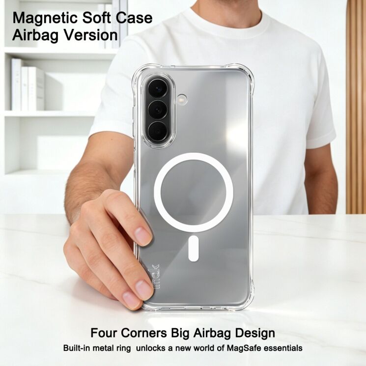 Защитный чехол IMAK Space Shield MagSafe для Samsung Galaxy A56 (A566) - Transparent (380120T) Защитный чехол IMAK Space Shield MagSafe для Samsung Galaxy A56 (A566) - Transparent: фото 3 из 10