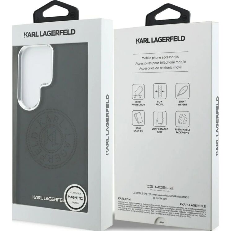 Защитный чехол Karl Lagerfeld Perforated KL MagSafe для Samsung Galaxy S26 Ultra (S948) KLHMS26LPSKRPMK - Black: фото 8 из 8