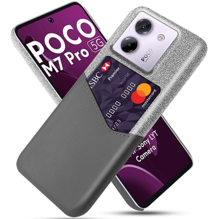 Защитный чехол KSQ Business Pocket для Xiaomi Poco M7 Pro - Grey: фото 1 из 4