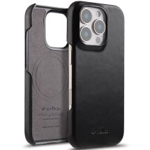 Защитный чехол MELKCO Leather Back Cover (with MagSafe Support) для Apple iPhone 16 Pro Max - Black: фото 1 из 5