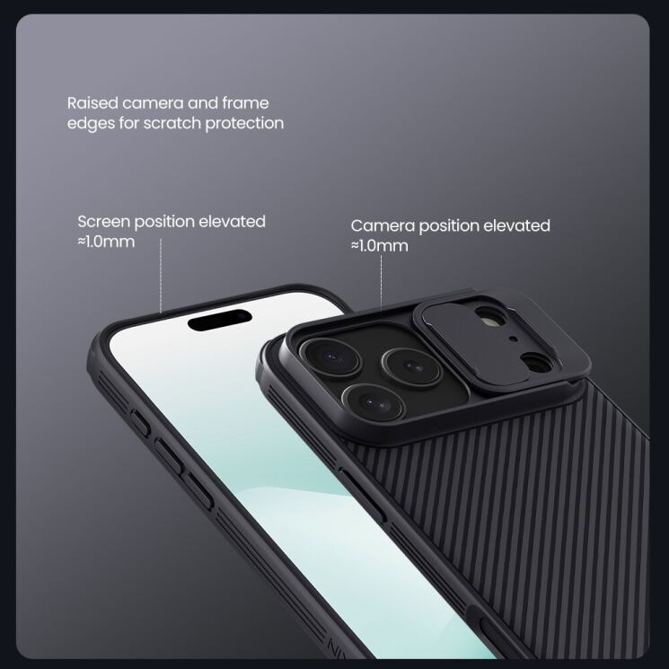 Защитный чехол NILLKIN CamShield Pro для Apple iPhone 17 Pro Max - Black: фото 10 из 17