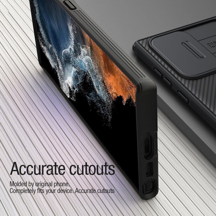 Захисний чохол NILLKIN CamShield Pro Magnetic для Samsung Galaxy S22 Ultra (S908) - Black: фото 9 з 14