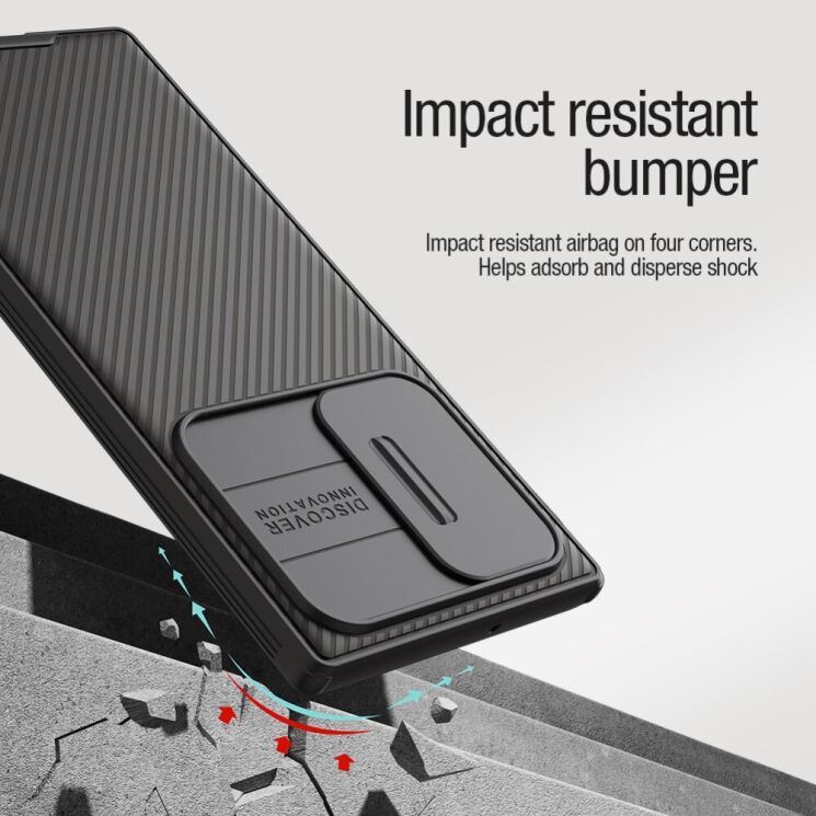Захисний чохол NILLKIN CamShield Pro Magnetic для Samsung Galaxy S22 Ultra (S908) - Black: фото 11 з 14