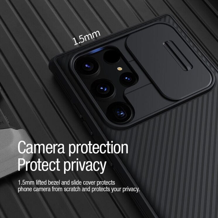 Захисний чохол NILLKIN CamShield Pro Magnetic для Samsung Galaxy S22 Ultra (S908) - Black: фото 7 з 14