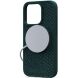 Захисний чохол Njord Salmon Leather MagSafe для Apple iPhone 15 Pro NA53SL02 - Dark Green (350806G). Фото 2 з 17