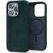 Захисний чохол Njord Salmon Leather MagSafe для Apple iPhone 15 Pro NA53SL02 - Dark Green (350806G). Фото 1 з 17
