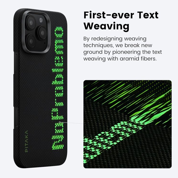 Защитный чехол Pitaka Tactile Woven Case Aries для Apple iPhone 16 Pro (KI1601NO) - NoProblemo: фото 7 из 11