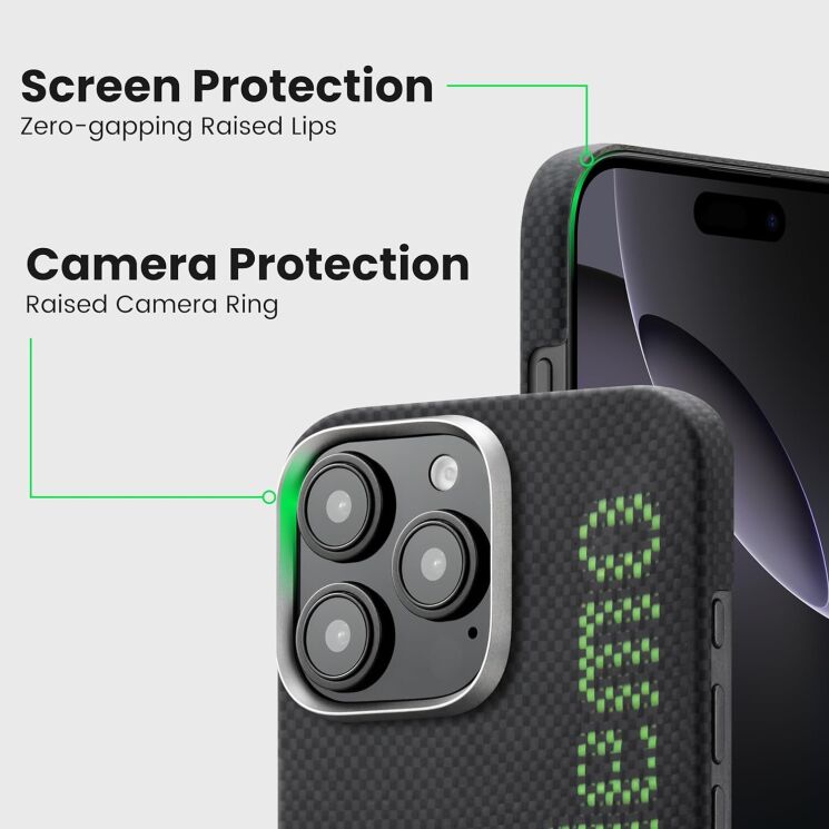 Защитный чехол Pitaka Tactile Woven Case Aries для Apple iPhone 16 Pro (KI1601NO) - NoProblemo: фото 10 из 11