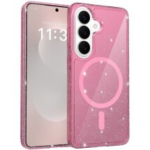 Защитный чехол Reframe Sparkle MagSafe для Samsung Galaxy S26 - Transparent Pink: фото 1 из 8