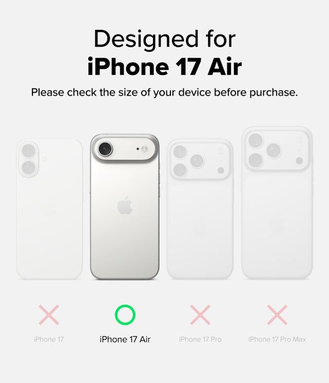 Защитный чехол Ringke Fusion Magnetic для iPhone Air (8800328811959) - Clear: фото 3 из 12
