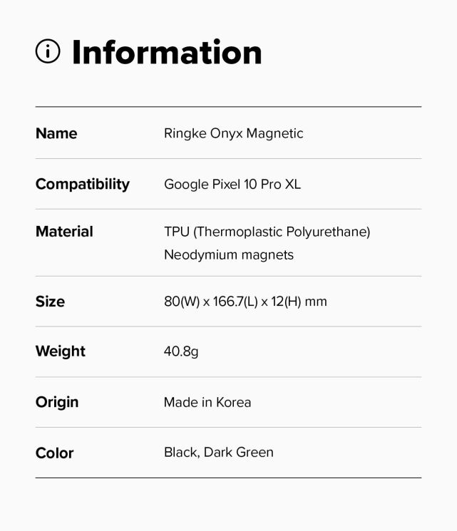 Захисний чохол Ringke Onyx Magnetic (FP) для Google Pixel 10 Pro XL - Black: фото 19 з 19