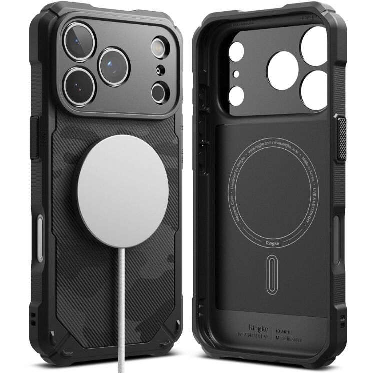 Защитный чехол Ringke Rugged Gear Magnetic для iPhone 17 Pro Max (8800328810648) - Camo Black: фото 1 из 14