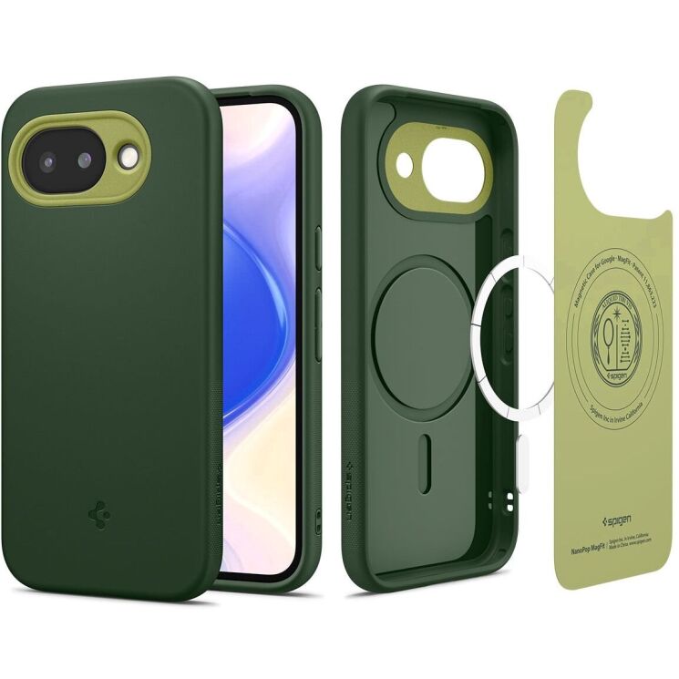 Защитный чехол Spigen Nano Pop (MagFit) для Google Pixel 10a (ACS11288) - Avo Green: фото 1 из 13