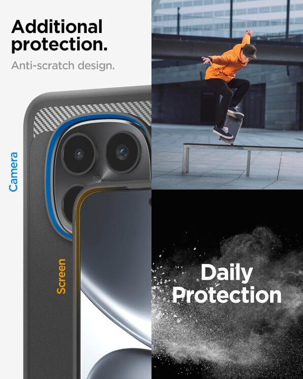 Захисний чохол Spigen Rugged Armor для Xiaomi Redmi Note 15 Pro 5G (ACS10460) - Matte Black: фото 13 з 15