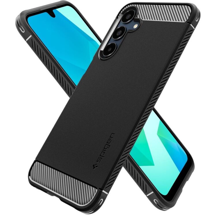Защитный чехол Spigen (SGP) Rugged Armor для Samsung Galaxy A16 (A165) ACS08891 - Black: фото 3 из 15