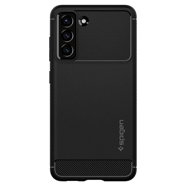 Защитный чехол Spigen (SGP) Rugged Armor для Samsung Galaxy S21 FE (G990) - Matte Black: фото 4 из 18