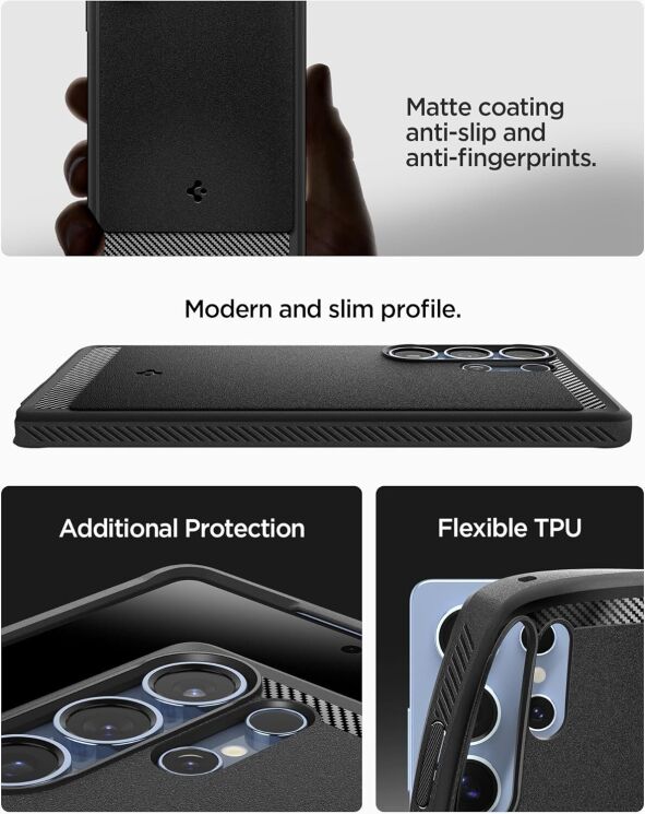 Защитный чехол Spigen (SGP) Rugged Armor (MagFit) для Samsung Galaxy S25 Ultra (S938) ACS08951 - Black: фото 20 из 20