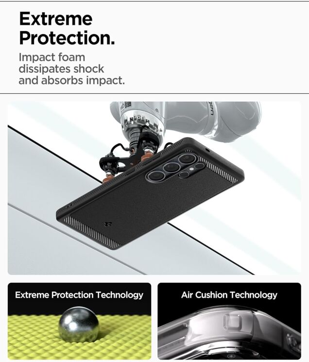 Защитный чехол Spigen (SGP) Rugged Armor (MagFit) для Samsung Galaxy S25 Ultra (S938) ACS08951 - Black: фото 16 из 20
