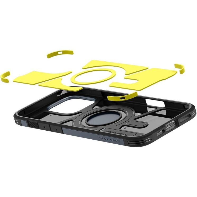 Защитный чехол Spigen (SGP) Tough Armor (MagFit) для Apple iPhone 16 Pro Max - Metal Slate: фото 6 из 15
