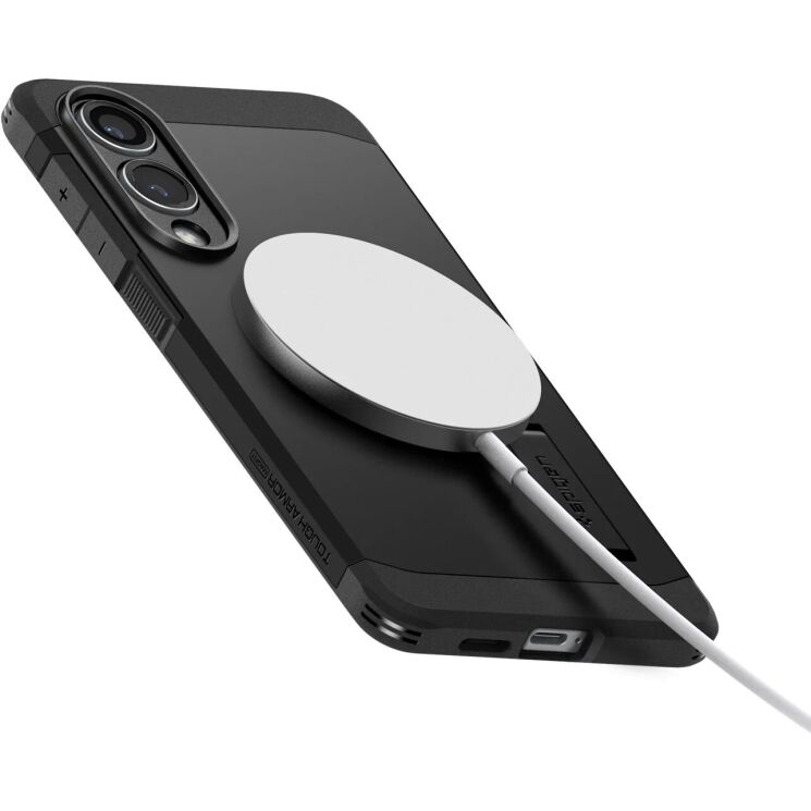 Защитный чехол Spigen (SGP) Tough Armor (MagFit) для Samsung Galaxy S25 Edge (S937) ACS09422 - Black: фото 12 из 23