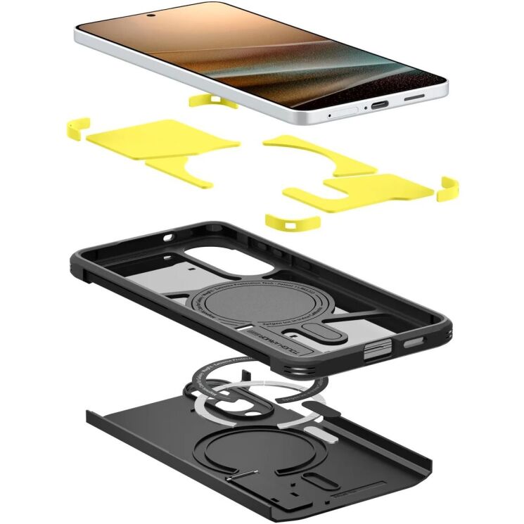Защитный чехол Spigen (SGP) Tough Armor (MagFit) для Samsung Galaxy S25 Edge (S937) ACS09422 - Black: фото 5 из 23
