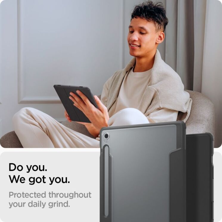 Захисний чохол Spigen (SGP) Ultra Hybrid Pro для Samsung Galaxy Tab S10 FE Plus (ACS09446) - Black: фото 13 з 16