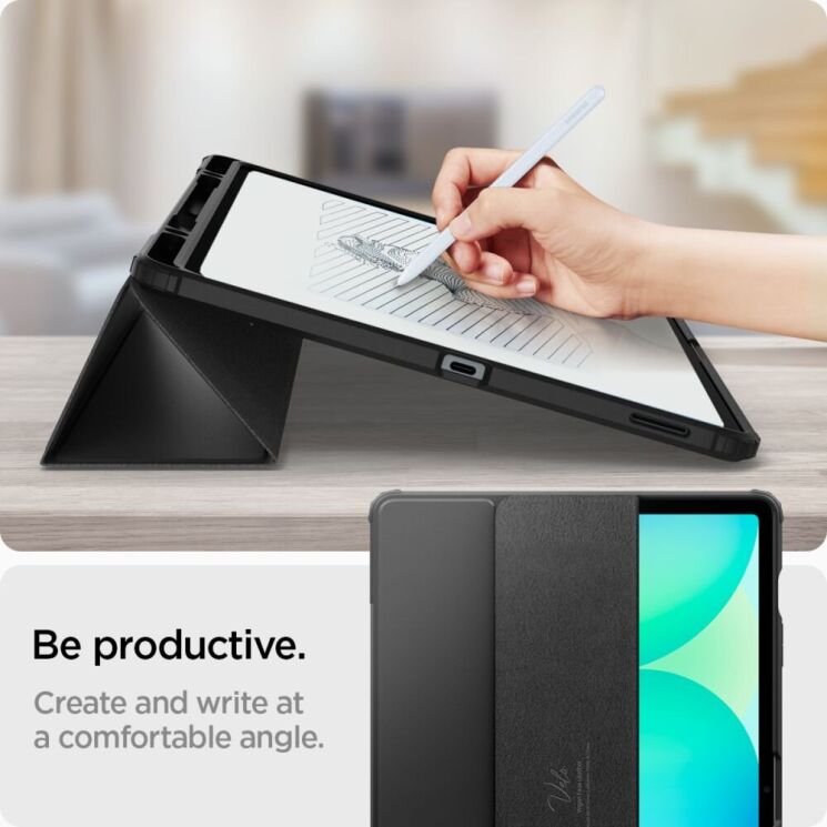 Захисний чохол Spigen (SGP) Ultra Hybrid Pro для Samsung Galaxy Tab S10 FE Plus (ACS09446) - Black: фото 15 з 16
