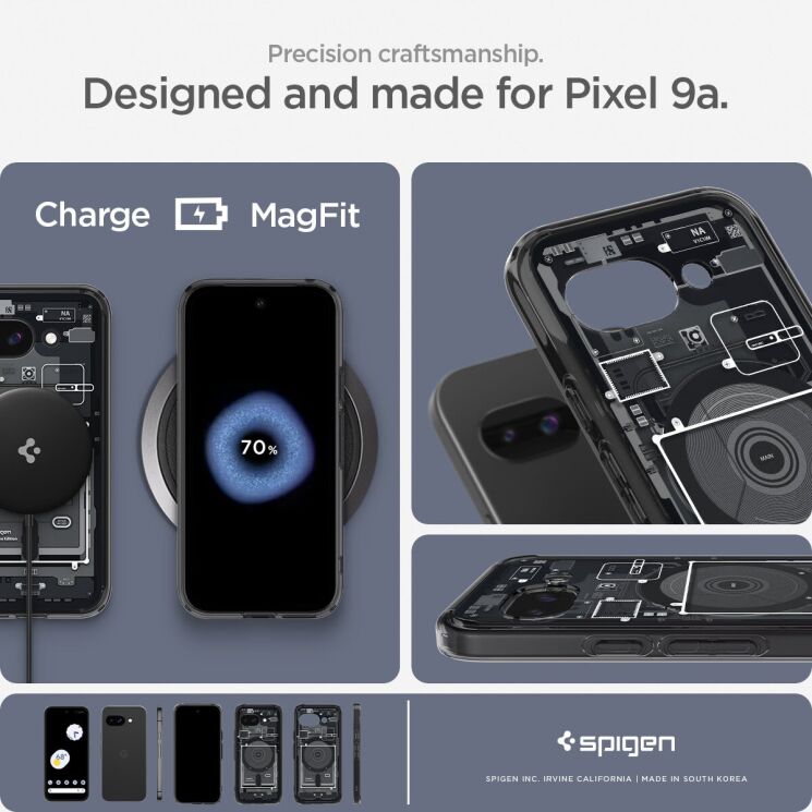 Защитный чехол Spigen (SGP) Ultra Hybrid Zero One (MagFit) для Google Pixel 9a (ACS09044) - Black: фото 14 из 14