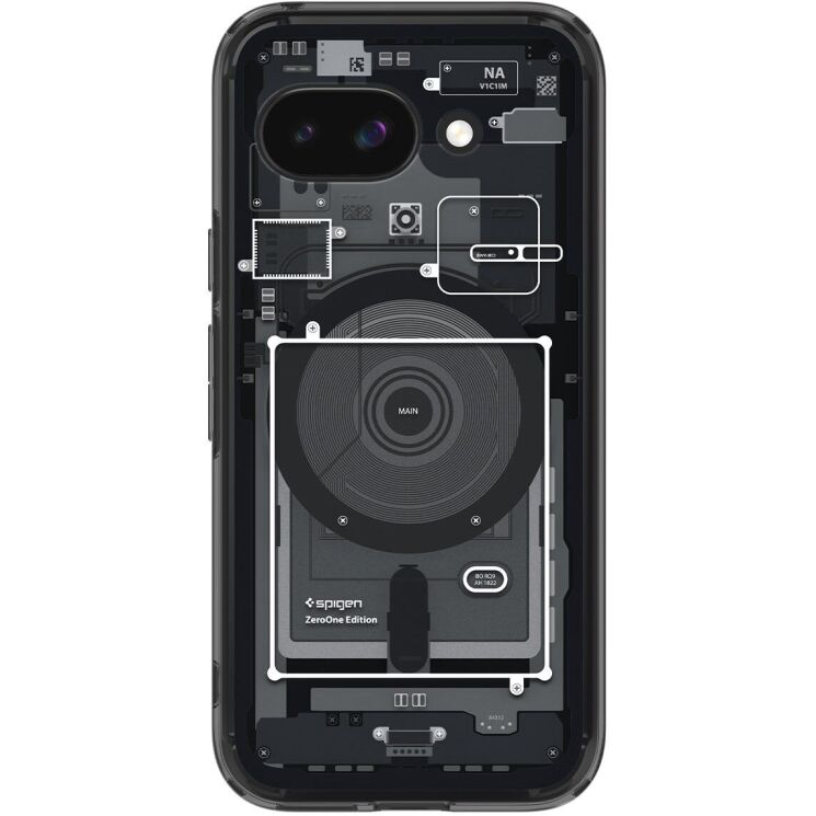 Защитный чехол Spigen (SGP) Ultra Hybrid Zero One (MagFit) для Google Pixel 9a (ACS09044) - Black: фото 2 из 14