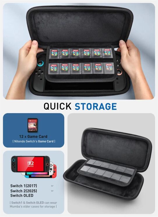 Захисний чохол Supcase Carrying Mini для Nintendo Switch 2 (843439157484) - Black: фото 4 з 7