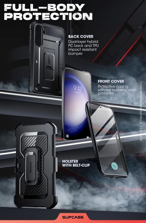 Защитный чехол Supcase Unicorn Beetle Pro Rugged Case для Samsung Galaxy S24 FE (S721) 843439151581 - Black: фото 8 из 11