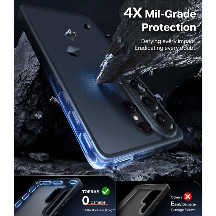 Защитный чехол TORRAS Guardian для Samsung Galaxy S26 Ultra - Black: фото 8 из 14